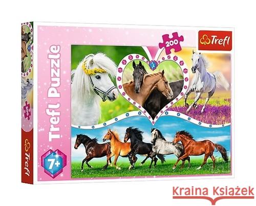 Puzzle 200 Piękne konie TREFL  5900511132489 Trefl - książka