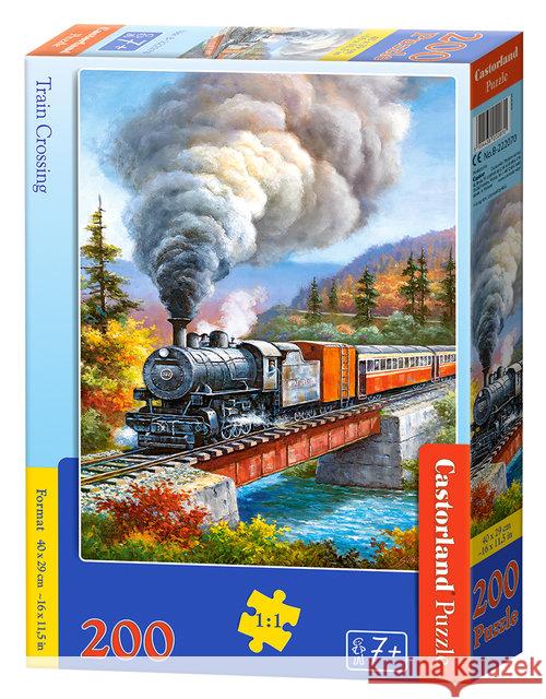 Puzzle 200 Train Crossing CASTOR  5904438222070 Castorland - książka