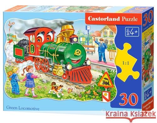 Puzzle 30 Green Locomotive CASTOR  5904438003433 Castorland - książka