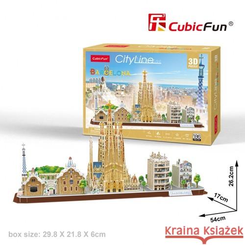 Puzzle 3D Cityline Barcelona  6944588202569 Cubic Fun - książka