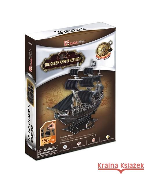 Puzzle 3D Okręt piracki Zemsta Królowej Anny  6944588240059 Cubic Fun - książka
