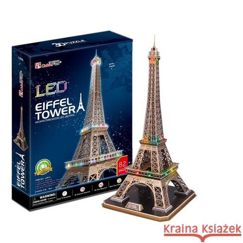 Puzzle 3D Wieża Eiffel'a LED  6944588205072 Cubic Fun - książka