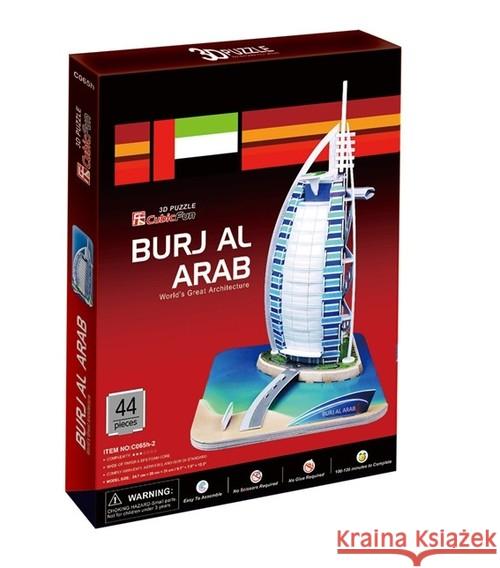 Puzzle 3D Wieżowiec Burj Al. Arab  6944588200657 Cubic Fun - książka