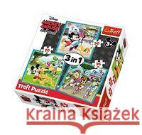 Puzzle 3w1 Myszka Miki z przyjaciółmi TREFL  5900511348460 Trefl - książka
