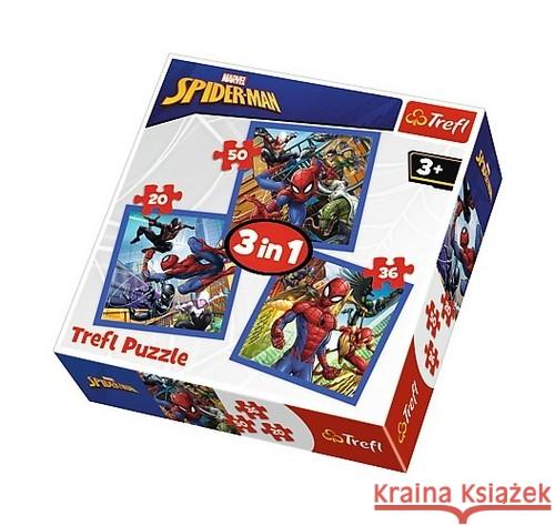 Puzzle 3w1 Pajęcza siła Spiderman TREFL  5900511348415 Trefl - książka