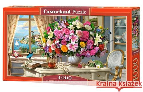 Puzzle 4000 Summer Flowers and Cup of Tea CASTOR  5904438400263 Castorland - książka