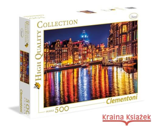 Puzzle 500 Amsterdam nocą  8005125350377 Clementoni - książka