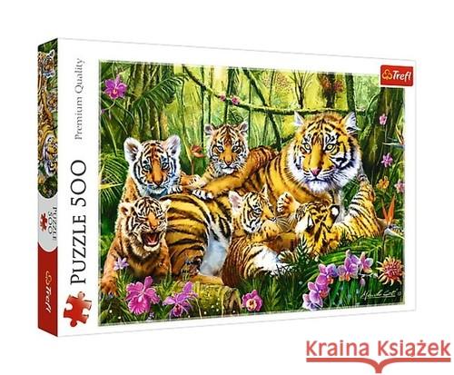 Puzzle 500 Rodzina tygrysów TREFL  5900511373509 Trefl - książka