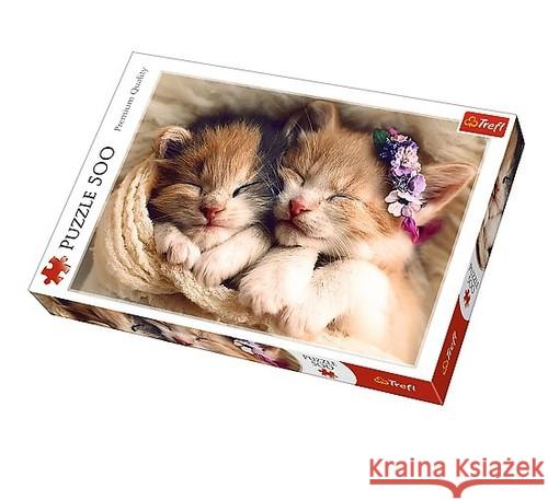 Puzzle 500 Śpiące kotki TREFL  5900511372717 Trefl - książka