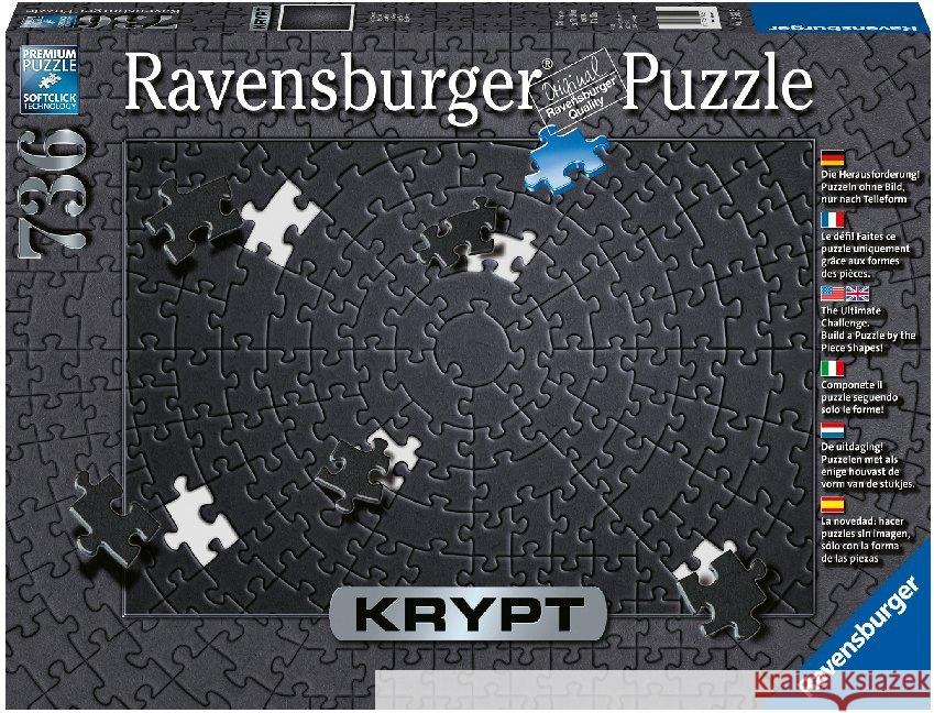 Puzzle 736 KRYPT Czarne  4005556152605 Ravensburger Verlag - książka