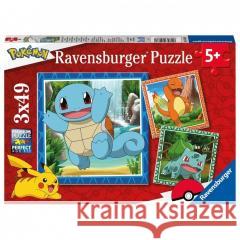 Puzzle dla dzieci 3x49 Pokemony  4005556055869 Ravensburger Spieleverlag - książka