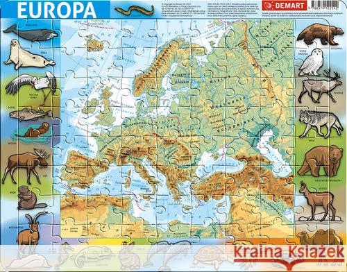 Puzzle ramkowe - Europa fizyczna  9788379122592 Demart - książka