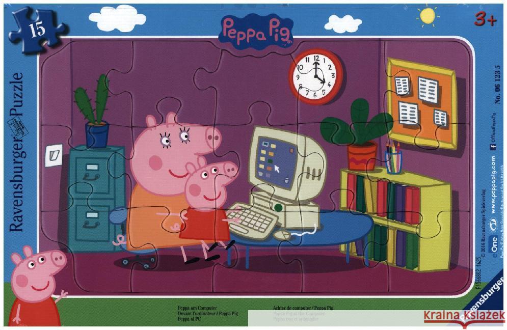 Puzzle w ramce 15 Świnka Peppa  4005556061235 Ravensburger Verlag - książka