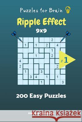 Puzzles for Brain - Ripple Effect 200 Easy Puzzles 9x9 vol. 1 Rodriguez, Alexander 9781727848977 Createspace Independent Publishing Platform - książka