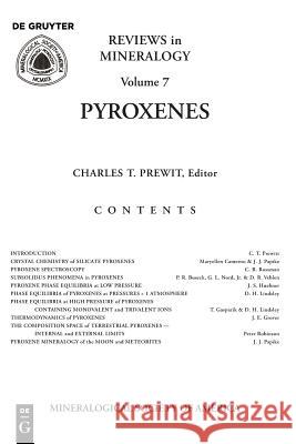 Pyroxenes Charles T. Prewitt 9780939950072 de Gruyter - książka