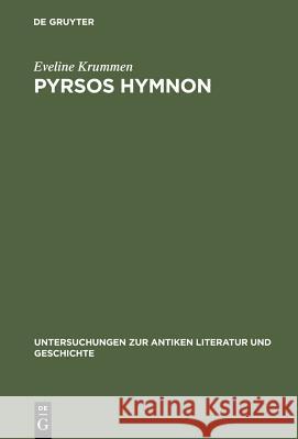Pyrsos Hymnon Krummen, Eveline 9783110122312 Walter de Gruyter - książka
