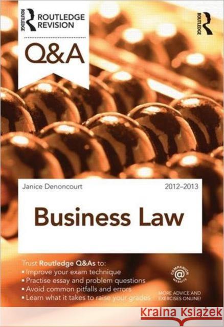Q&A Business Law Janice Denoncourt 9780415688420  - książka