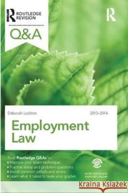 Q&A Employment Law 2013-2014 Deborah Lockton 9781138422742 Routledge - książka