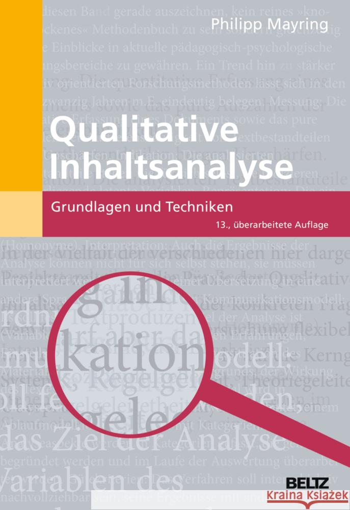 Qualitative Inhaltsanalyse Mayring, Philipp 9783407258984 Beltz - książka