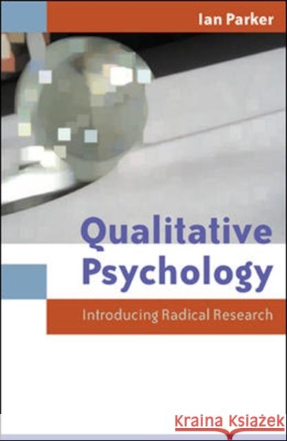 Qualitative Psychology Ian Parker 9780335213498  - książka