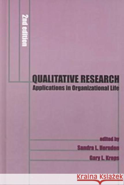 Qualitative Research : Applications in Organisational Communication  9781572733701 Hampton Press - książka