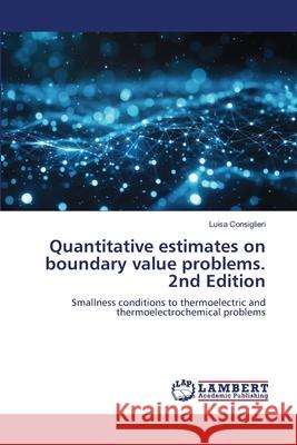 Quantitative estimates on boundary value problems. 2nd Edition Consiglieri, Luisa 9786208495251 LAP Lambert Academic Publishing - książka