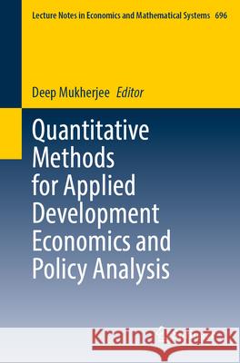 Quantitative Methods for Applied Development Economics and Policy Analysis  9789819520657 Springer - książka