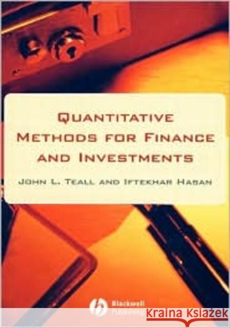 Quantitative Methods for Finan Teall, John 9780631223382 Blackwell Publishers - książka