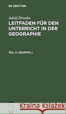 (Quarta.) No Contributor 9783112399774 de Gruyter - książka