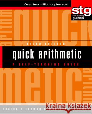 Quick Arithmetic: A Self-Teaching Guide Robert A. Carman Marilyn J. Carman Marilyn J. Carman 9780471384946 John Wiley & Sons - książka