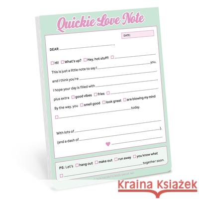 Quickie Love Note: Nifty Notes Knock Knock 9781683495864 Knock Knock - książka