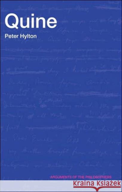 Quine Peter Hylton 9780415063982 Routledge - książka