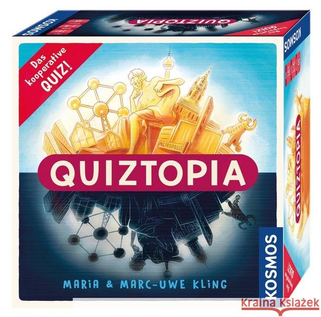 Quiztopia (Spiel) : Das kooperative Quiz! Kling, Marc-Uwe 4002051694296 Kosmos Spiele - książka