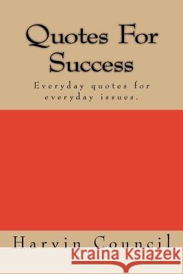 Quotes for Success Harvin Leon Counci 9781725758803 Createspace Independent Publishing Platform - książka