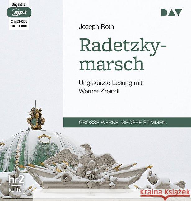 Radetzkymarsch, 2 MP3-CDs : Ungekürzte Lesung Roth, Joseph 9783862316403 Der Audio Verlag, DAV - książka