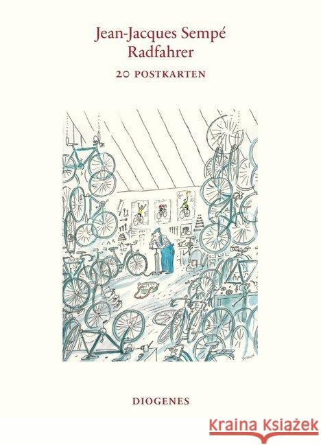 Radfahrer (Postkartenbuch) : 20 Postkarten Sempé, Jean-Jacques 9783257889901 Diogenes - książka