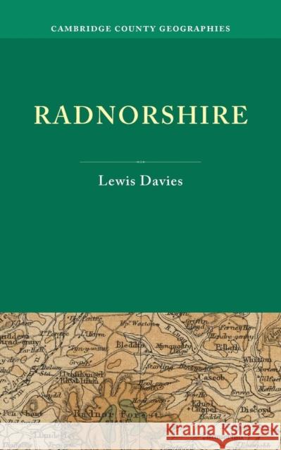 Radnorshire Lewis Davies   9781107691414 Cambridge University Press - książka