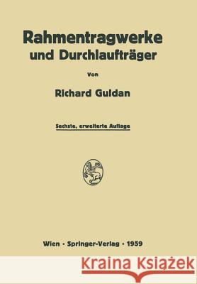 Rahmentragwerke Und Durchlaufträger Reimann, Horst 9783709180563 Springer - książka