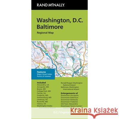 Rand McNally Washington DC/Baltimore MD Regional Map Rand McNally 9780528029424 Rand McNally - książka