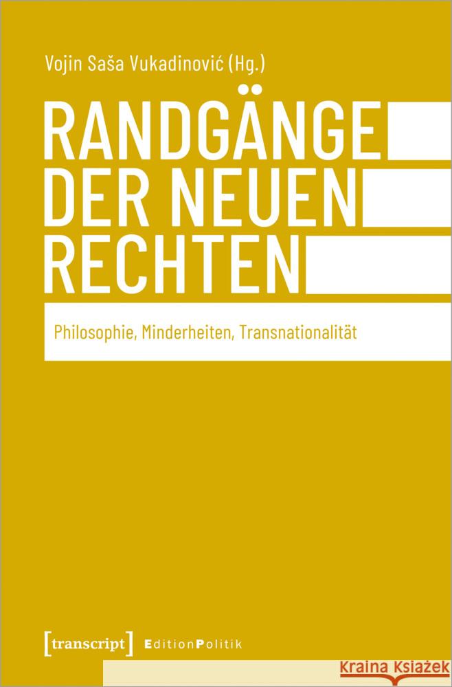 Randgänge der Neuen Rechten  9783837659962 transcript Verlag - książka