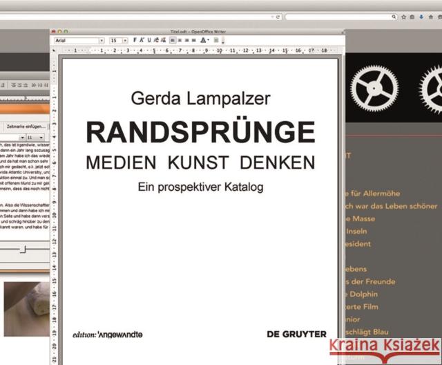 RANDSPRÜNGE - Medien Kunst Denken : Ein prospektiver Katalog Lampalzer, Gerda 9783110440430 De Gruyter - książka