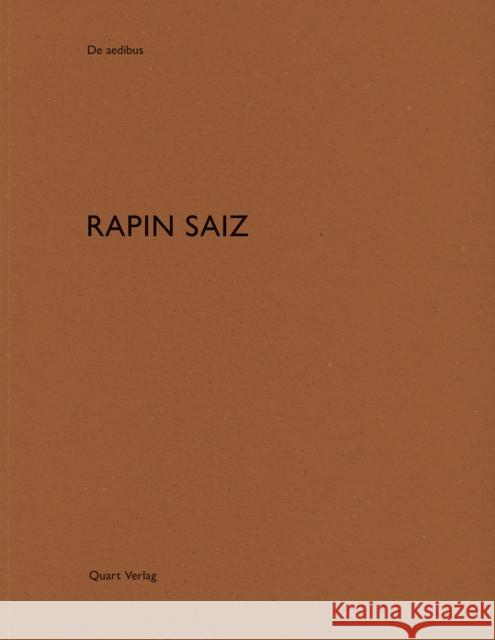 Rapin Saiz: de Aedibus: de Aedibus Wirz, Heinz 9783037612132 Quart Architektur - książka