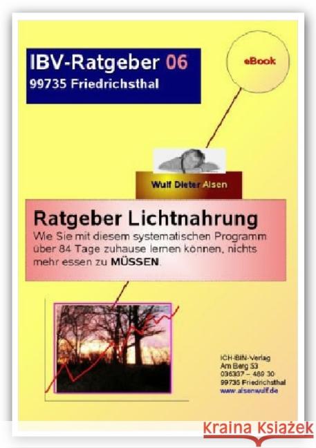 Ratgeber Lichtnahrung : Kann man ganz ohne Essen leben ? Alsen, Wulf 9783844248111 epubli - książka