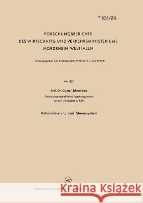 Rationalisierung Und Steuersystem Gunter Schmolders 9783663041085 Vs Verlag Fur Sozialwissenschaften - książka