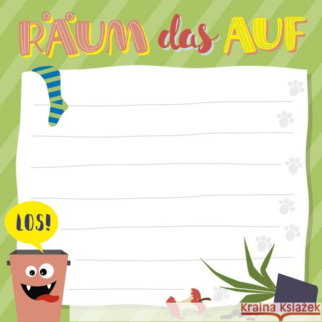 Räum das auf - Klebezettel  9783742310545 riva Verlag - książka
