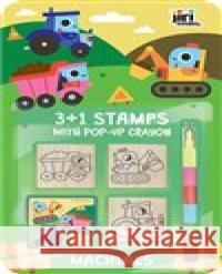 Razítka 3+1 s voskovkou Stroje  8595593841298 Jiri models - książka