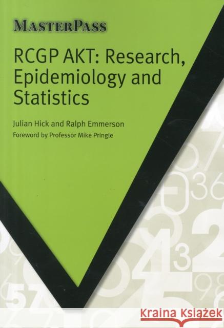 RCGP AKT: Research Epidemiology & Statis Julian Hick 9781909368118 RADCLIFFE MEDICAL PRESS - książka