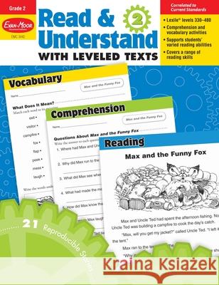 Read and Understand with Leveled Texts, Grade 2 Teacher Resource Evan-Moor Corporation 9781608236718 Evan-Moor Educational Publishers - książka