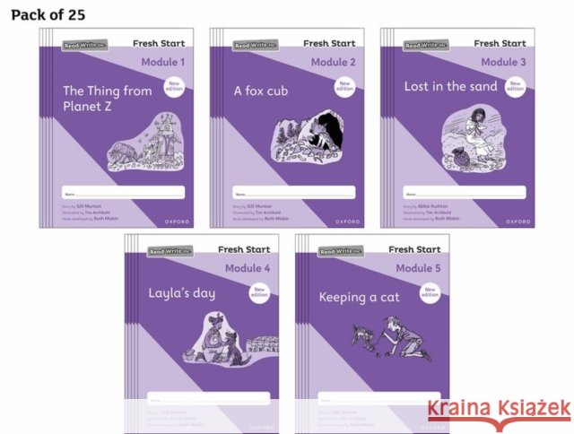 Read Write Inc. Fresh Start: 2024 Modules 1-5 - Pack of 25 Abbie Rushton 9781382053174 Oxford University Press - książka