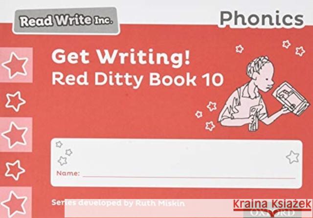 Read Write Inc. Phonics: Get Writing! Red Ditty Book 10 Pack of 10 Ruth Miskin Tim Archbold  9780198414360 Oxford University Press - książka